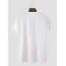 Mens Irregular Color Block Striped Crew Neck Short Sleeve T  Shirts